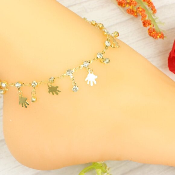 "Handmade Anklet – Elegant & Delicate Jewelry for Women | UNVRC1283 - Picture 8 of 10